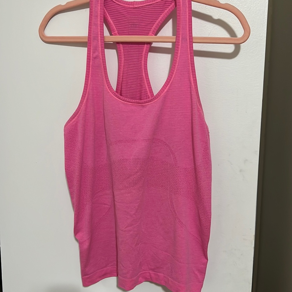 GUC Pink lululemon swiftly racer back tank size 8
